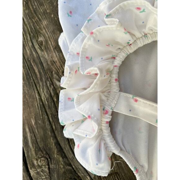 one piece swimsuit rosebud print x back 18mo - Picture 5 of 7